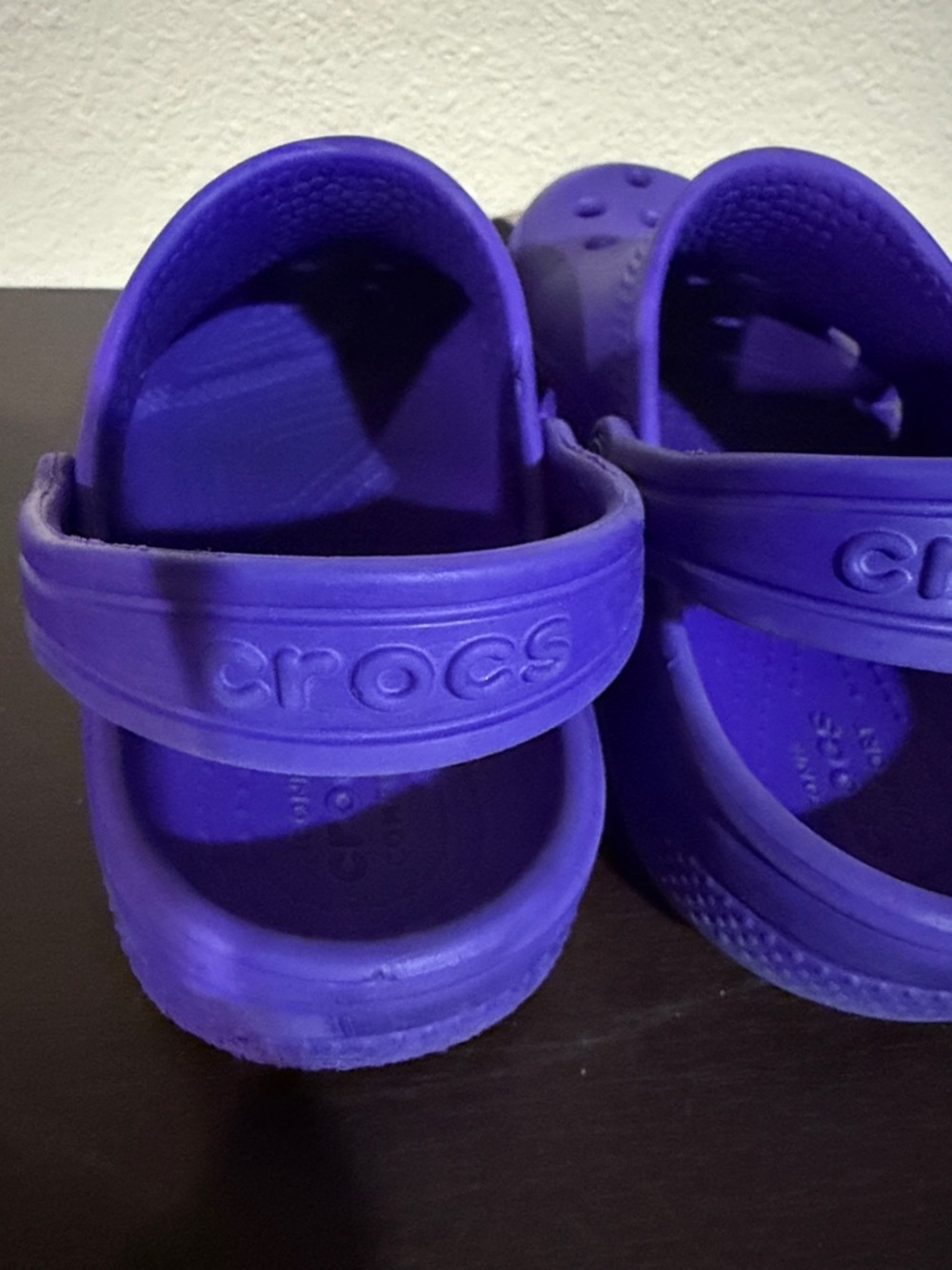 CROCS Kids Size 12 Purple Clog Sandals with Back Strap - Picture 2 of 6